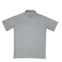 Lazy J Pearl Snap Polo - White/Red/Blue Stripe