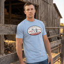 Lazy J Ranch 1776 Short Sleeve T-Shirt - Light Blue-
