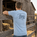 Lazy J Ranch 1776 Short Sleeve T-Shirt - Light Blue-
