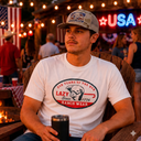 Lazy J Ranch 1776 Short Sleeve T-Shirt - White-