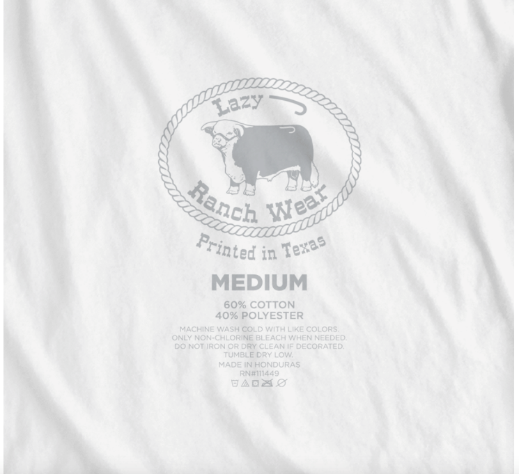 Lazy J Ranch 1776 Short Sleeve T-Shirt - White-