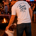 Lazy J Ranch 1776 Short Sleeve T-Shirt - White-