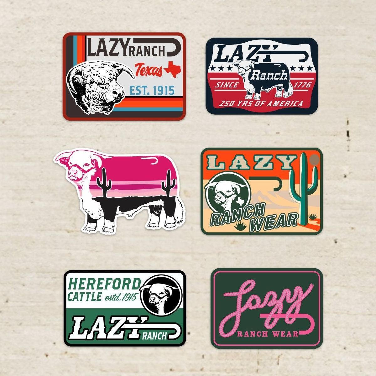 Lazy J Ranch - 4" Sticker-