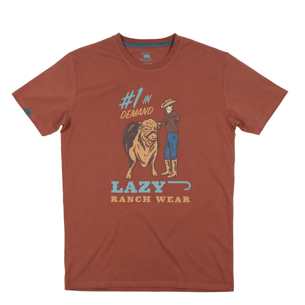 Lazy J Ranch Adobe Demand Short Sleeve-Shirt T- Rust-Lazy J Ranch Wear