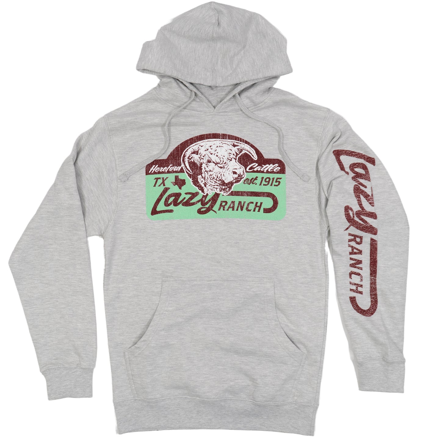 Lazy J Ranch Albany Pullover Hoodie - Ash Grey-Lazy J Ranch Wear
