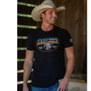 Lazy J Ranch America's Best Banner Short Sleeve Serape T-Shirt - Black-