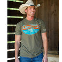 Lazy J Ranch America's Best Banner Short Sleeve T-Shirt - Army Green-