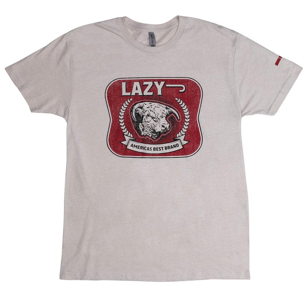 Lazy J Ranch America's Best Brand Short Sleeve T-Shirt - Sand-Lazy J Ranch Wear