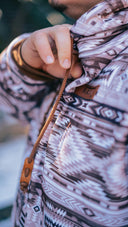 Lazy J Ranch Aztec Long Sleeve Hoodie - Brown-