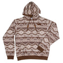 Lazy J Ranch Aztec Long Sleeve Hoodie - Brown-