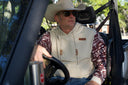 Lazy J Ranch Aztec Long Sleeve Hoodie - Tan & Maroon-