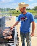 Lazy J Ranch Beefmaker Short Sleeve T-Shirt - Blue-