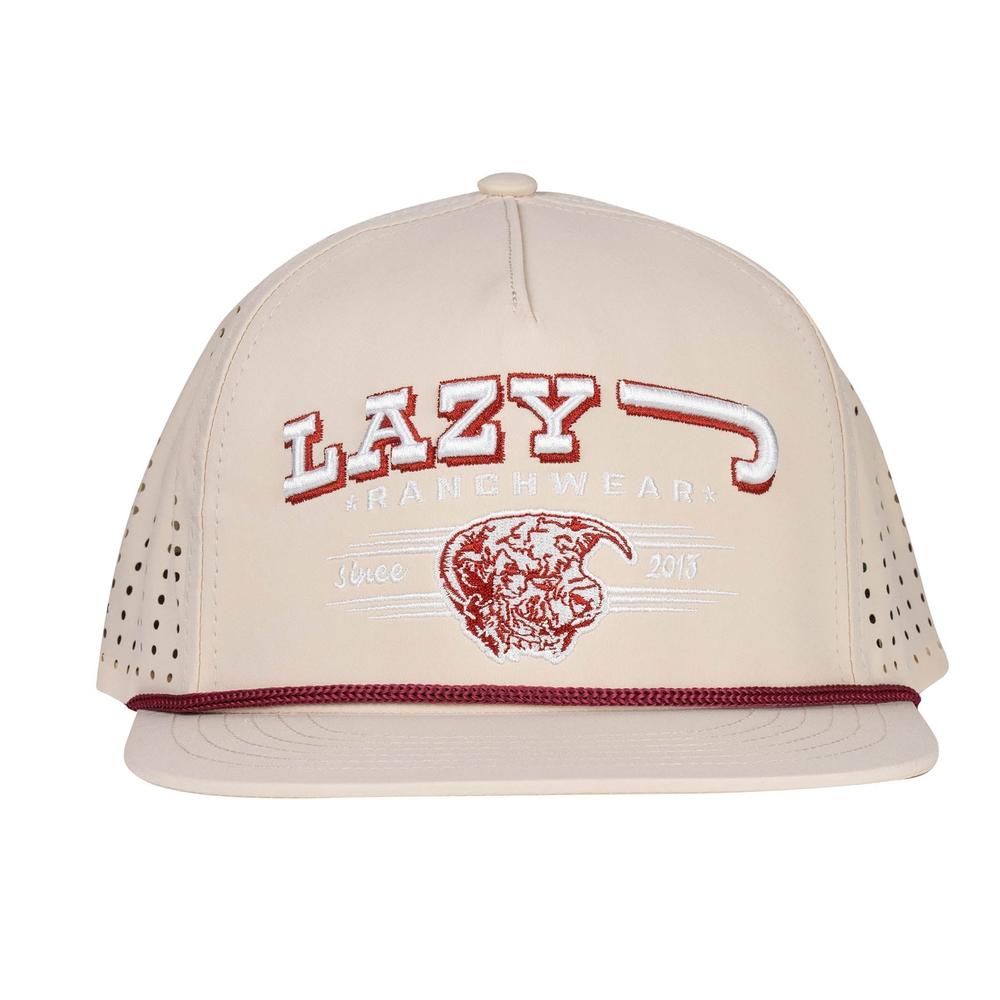 Lazy J Ranch Beige Iconic Breed Western Performance Rope Trucker Hat-Lazy J Ranch Wear