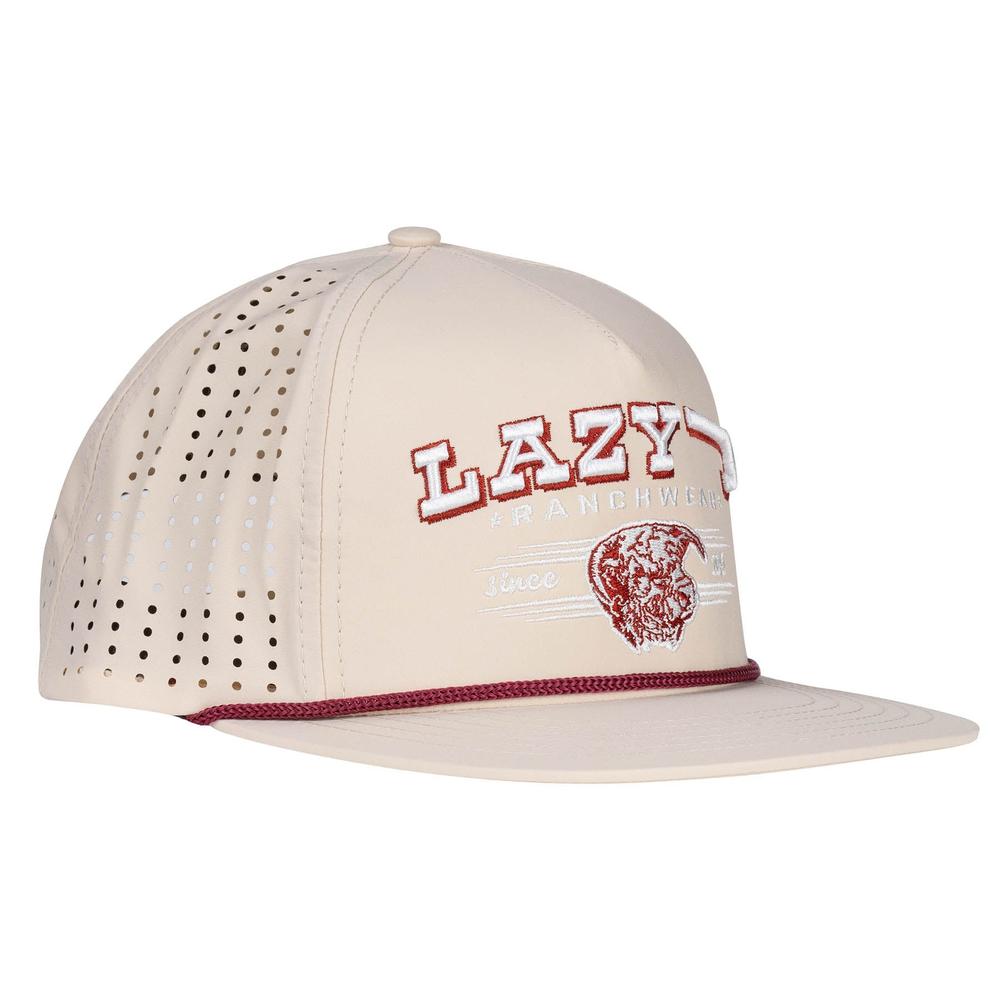 Lazy J Ranch Beige Iconic Breed Western Performance Rope Trucker Hat-Lazy J Ranch Wear