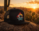 Lazy J Ranch Black Cactus Sunrise Classic Five Panel Trucker Hat-