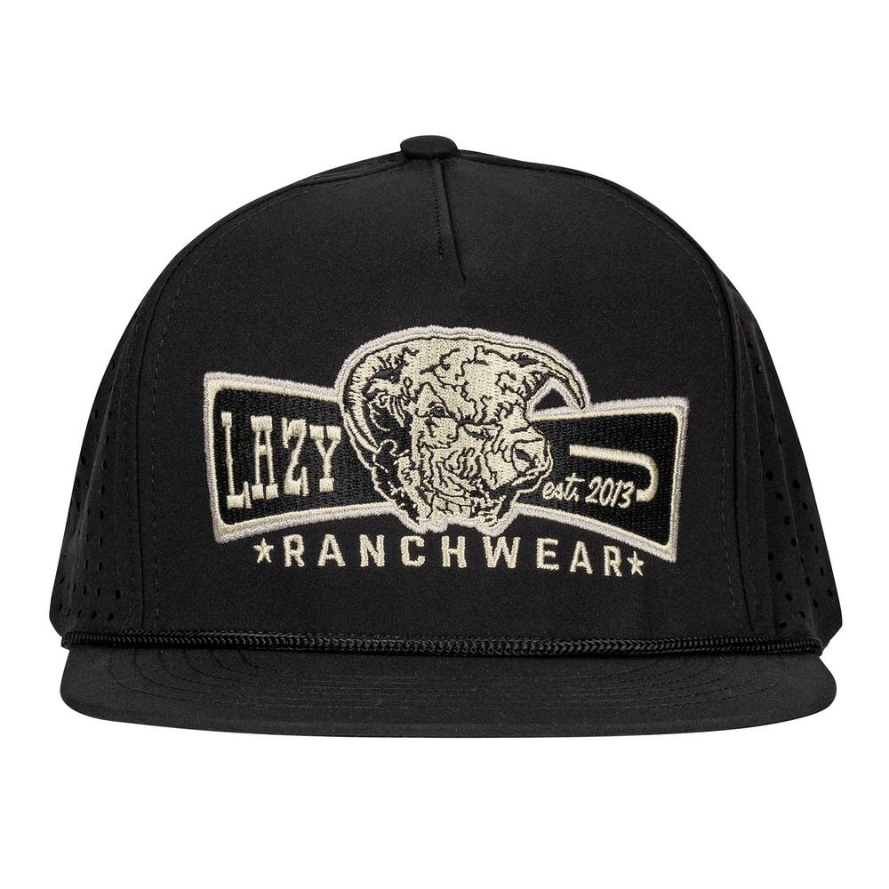 Lazy J Ranch Black Diamond Banner Performance Rope Trucker Hat-
