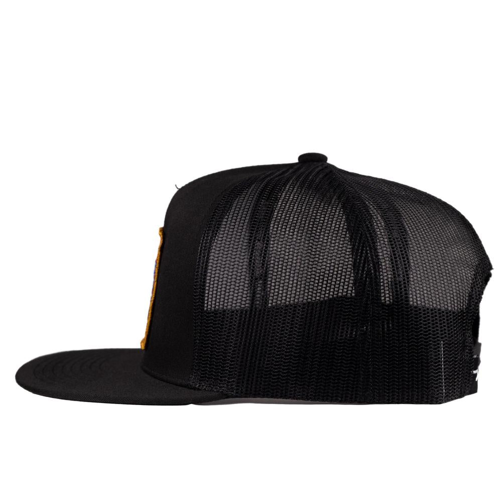 
                  
                    Lazy J Ranch Black Gold Texas Ranch Gold Patch Classic Five Panel Trucker Hat-Lazy J Ranch Wear
                  
                