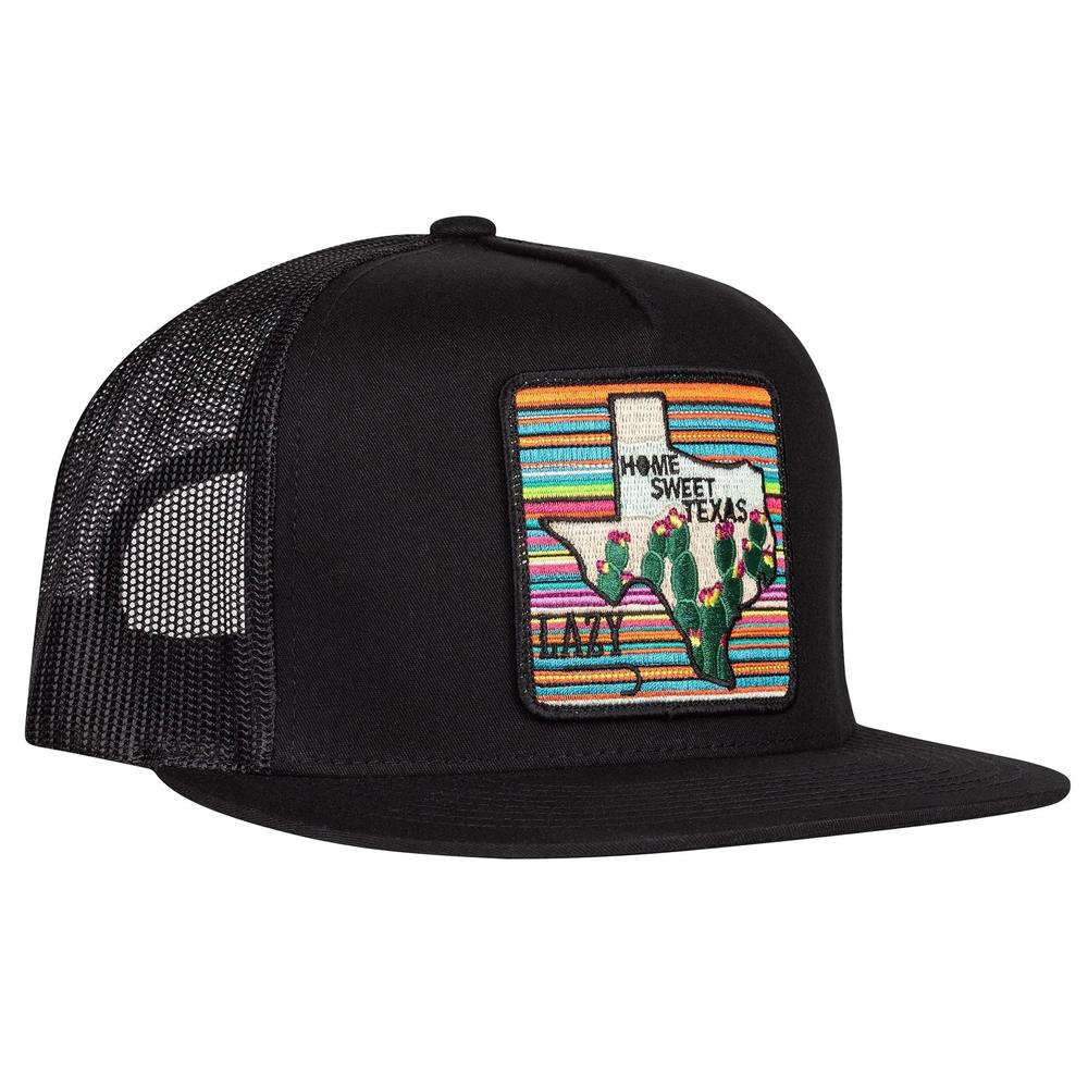 Lazy J Ranch Black Home Sweet Texas Classic Five Panel Trucker Hat-Lazy J Ranch Wear