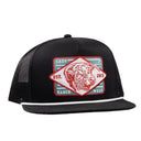 Lazy J Ranch Black Iron Horn Classic Rope Trucker Hat-