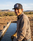 Lazy J Ranch Black Legado Classic Five Panel Trucker Hat-