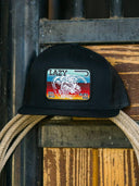 Lazy J Ranch Black Serape Elevation Classic Five Panel Trucker Hat-