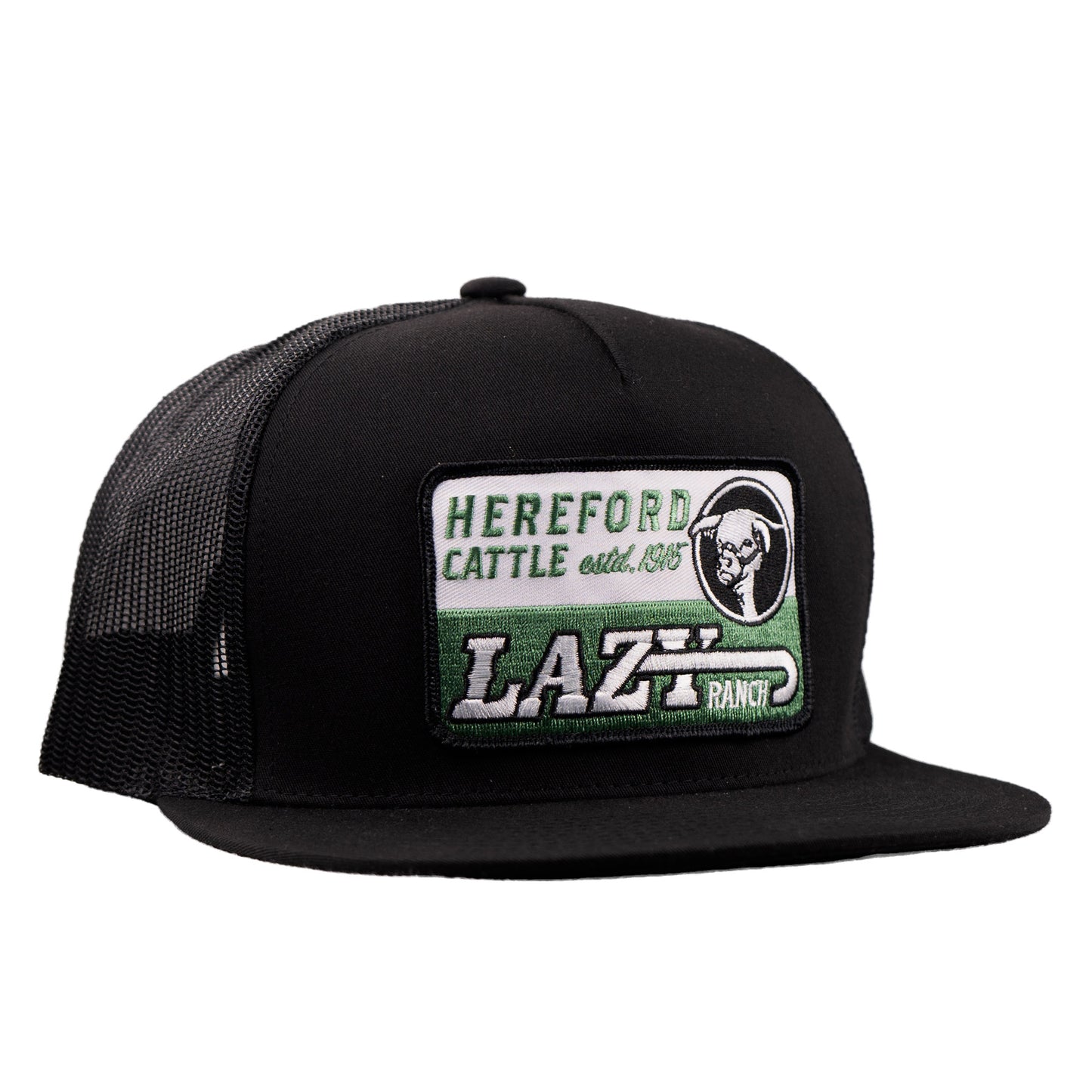 Lazy J Ranch Black Shafter Classic Five Panel Trucker Hat-