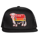 Lazy J Ranch Black Sunrise Bull Classic Five Panel Trucker Hat-