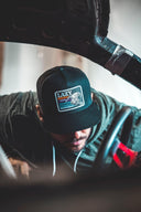 Lazy J Ranch Black Sunset Retro Classic Five Panel Trucker Hat-
