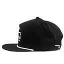Lazy J Ranch Black Untroubled Classic Rope Trucker Hat-