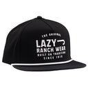 Lazy J Ranch Black Untroubled Classic Rope Trucker Hat-