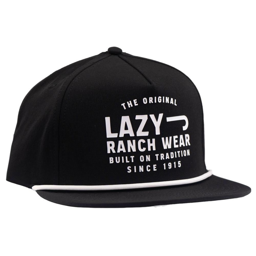 Lazy J Ranch Black Untroubled Classic Rope Trucker Hat-Lazy J Ranch Wear