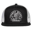 Lazy J Ranch Black & White Black Arrowhead Classic Five Panel Trucker Hat-