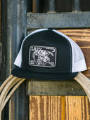 Lazy J Ranch Black & White Black Elevation Classic Five Panel Trucker Hat-