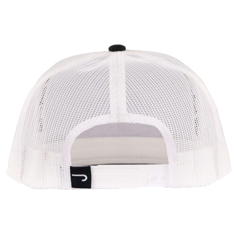 Lazy J Ranch Black & White Bull Trap Classic Five Panel Trucker