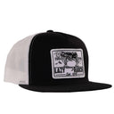 Lazy J Ranch Black & White Bull Trap Classic Five Panel Trucker Hat-