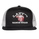 Lazy J Ranch Black & White Embroidered Show Time Classic Five Panel Trucker Hat-