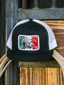 Lazy J Ranch Black & White Mexico Elevation Classic Five Panel Trucker Hat-
