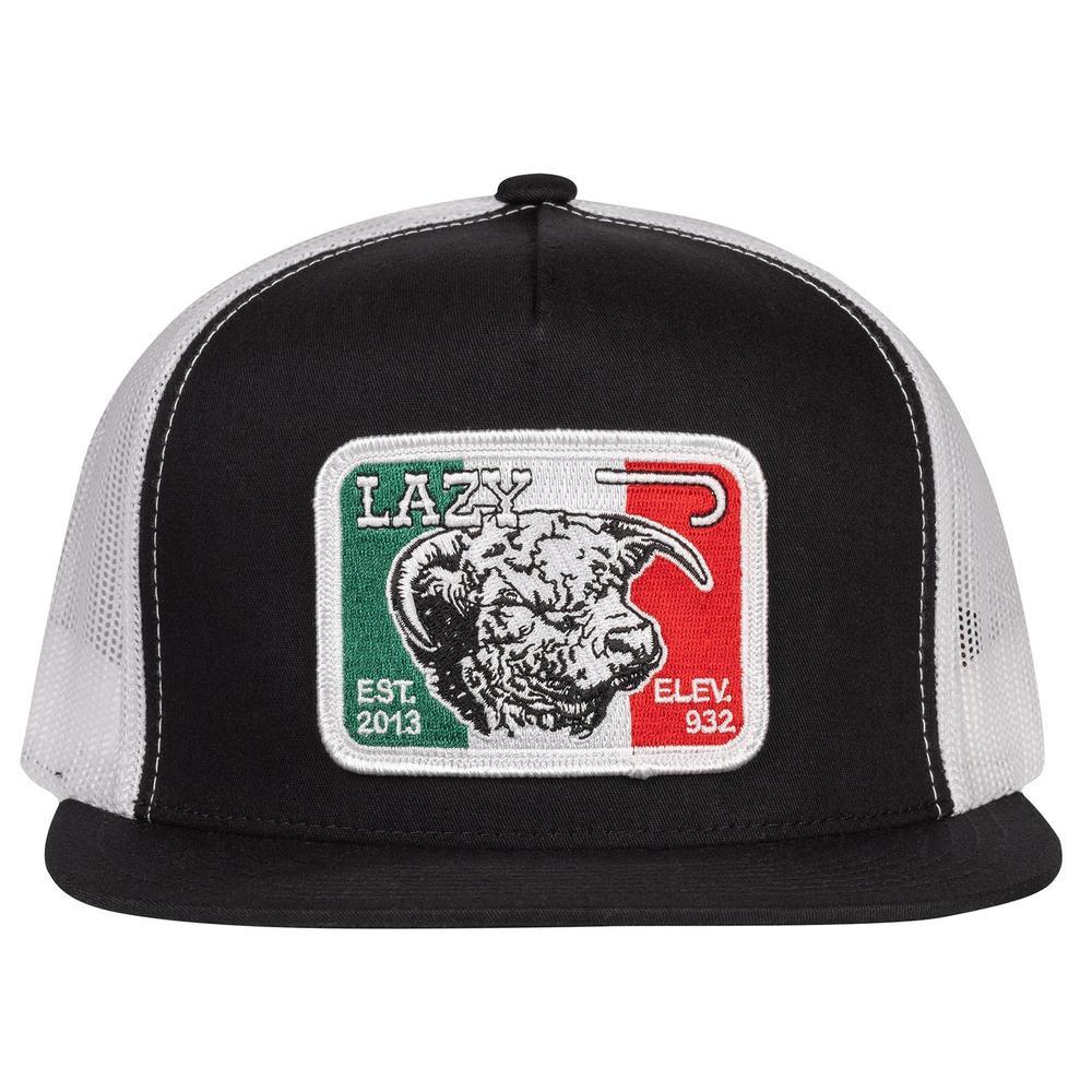 Lazy J Ranch Black & White Mexico Elevation Classic Five Panel Trucker ...
