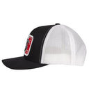Lazy J Ranch Black & White Mexico Elevation Mid Profile Trucker Hat-