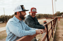 Lazy J Ranch Black & White Presidio Classic Rope Trucker Hat-