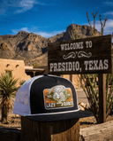 Lazy J Ranch Black & White Presidio Classic Rope Trucker Hat-