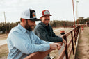Lazy J Ranch Black & White Presidio Classic Rope Trucker Hat-