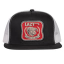 Lazy J Ranch Black & White Red America's Best Brand Classic Five Panel Trucker Hat-