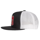 Lazy J Ranch Black & White Red America's Best Brand Classic Five Panel Trucker Hat-