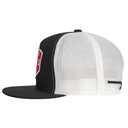 Lazy J Ranch Black & White Red Ranch Classic Five Panel Trucker Hat-