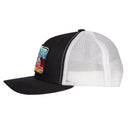 Lazy J Ranch Black & White Serape Elevation Mid Profile Trucker Hat-