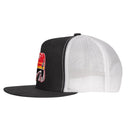 Lazy J Ranch Black & White Sunrise Bull Classic Five Panel Trucker Hat-