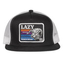 Lazy J Ranch Black & White Sunset Retro Classic Five Panel Trucker Hat-
