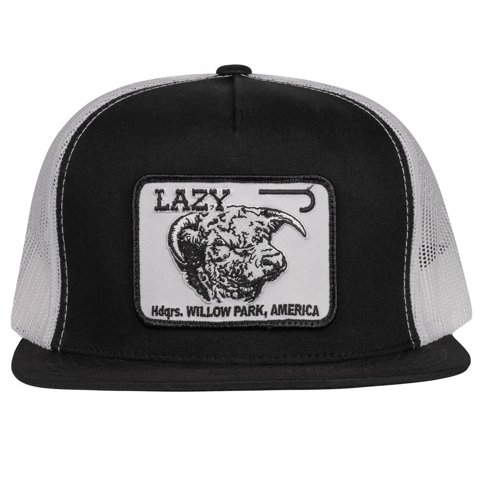 
                  
                    Lazy J Ranch Black & White Willow Cattle Headquarters Classic Five Panel Trucker Hat-Lazy J Ranch Wear
                  
                