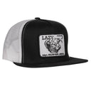 Lazy J Ranch Black & White Willow Cattle Headquarters Classic Five Panel Trucker Hat-